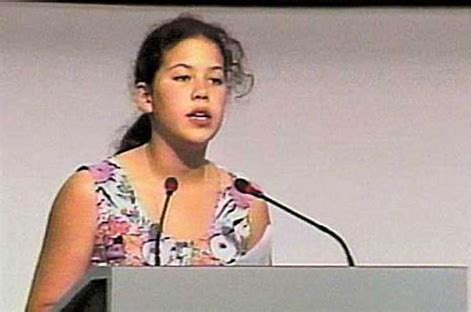 Canadian 12-year-old at the 1992 Earth Summit